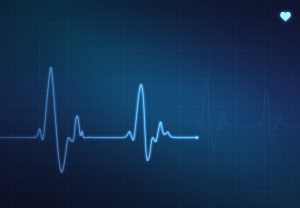 Medical heartbeat monitor chart; healthcare trends