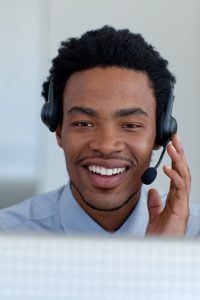 Employee working for call centers
